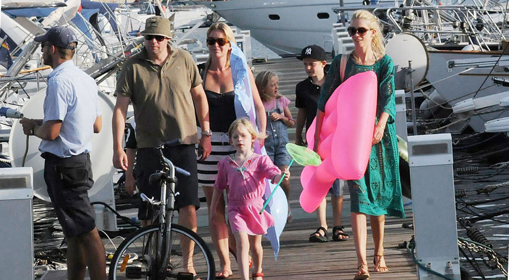 claudia schiffer port andratx yachts husband children kids mallorca spain