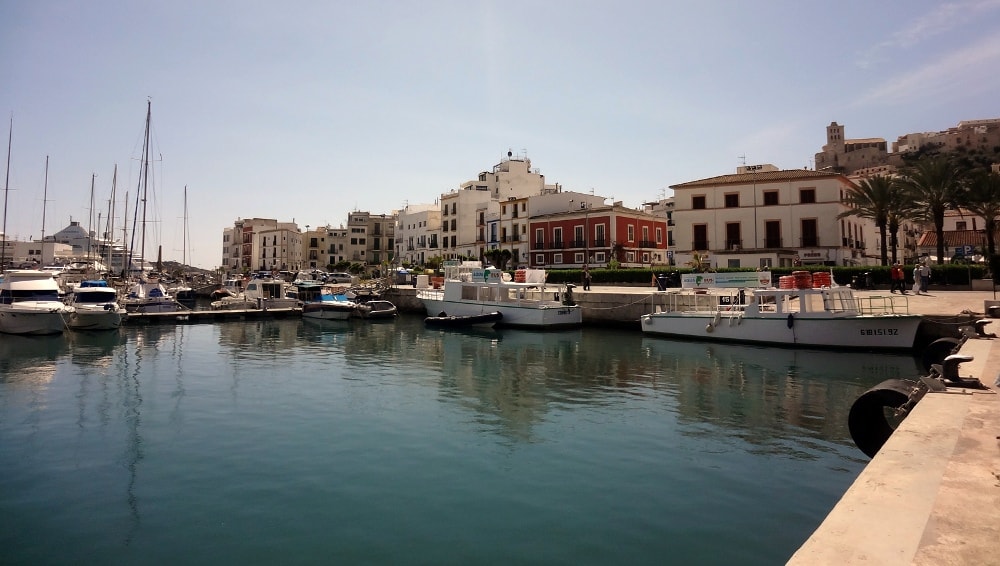 la marina ibiza old town dalt vila spain