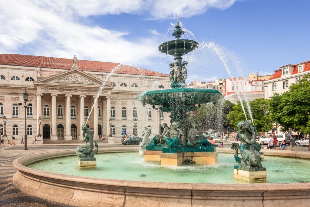 Rossio's busiest place in the heart of Lisbon.