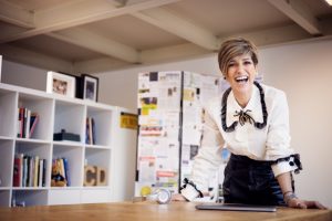 Carla Carvalho Dias at her office