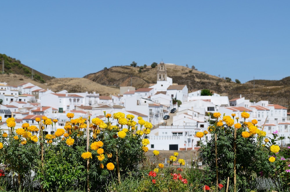 Casas brancas em Alcoutim, Algarve, Portugal