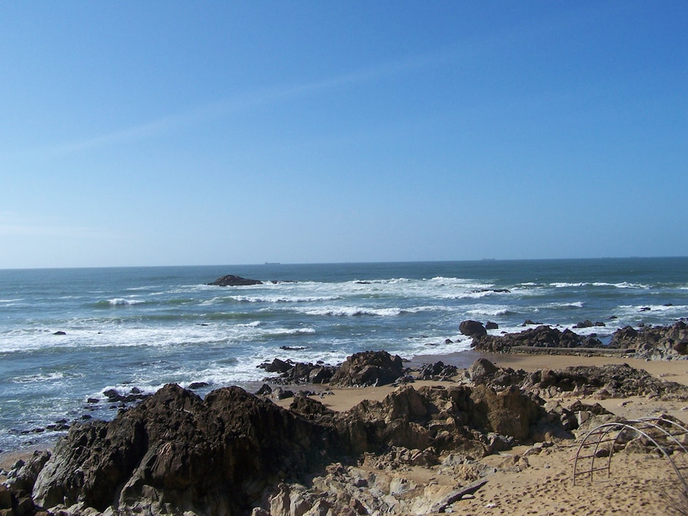 O mar de Matosinhos, no norte de Portugal