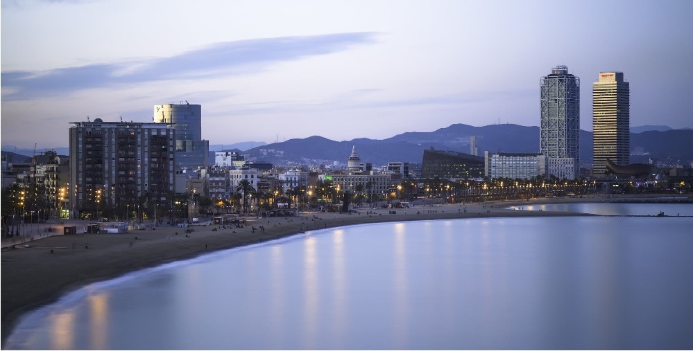 Paseo Marítimo de Barceloneta, Barcelona, España