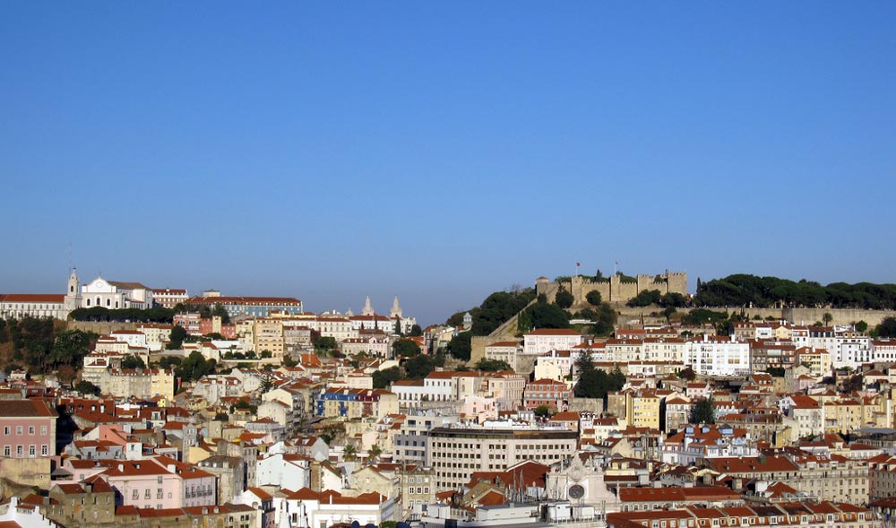 Vista do Castelo de São Jorge a partir do Cais do Sodré