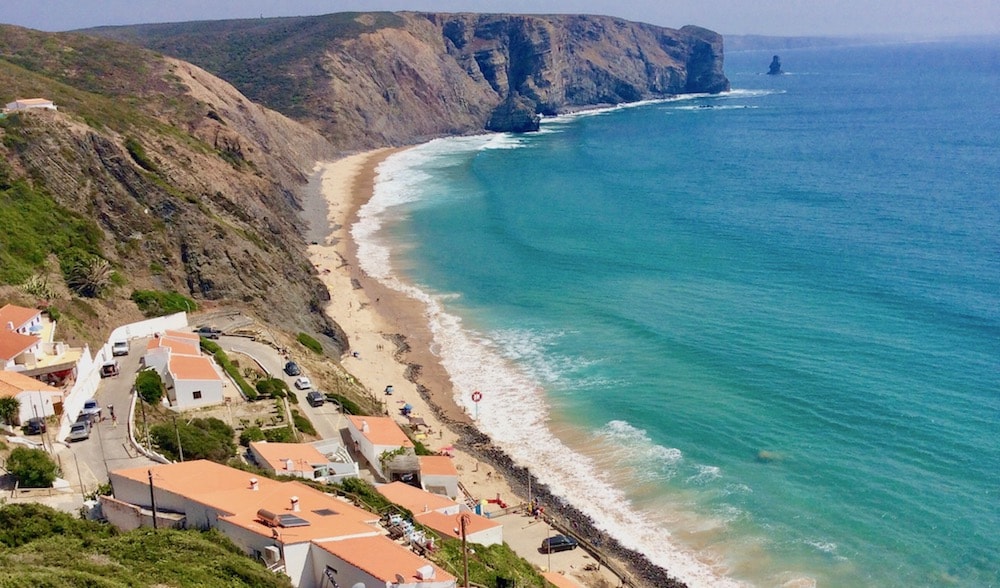 praia de Aljezur vista de cima, Algarve, Portugal