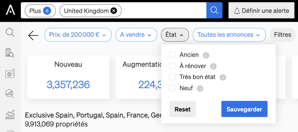 Définir les conditions de la nouvelle alerte
