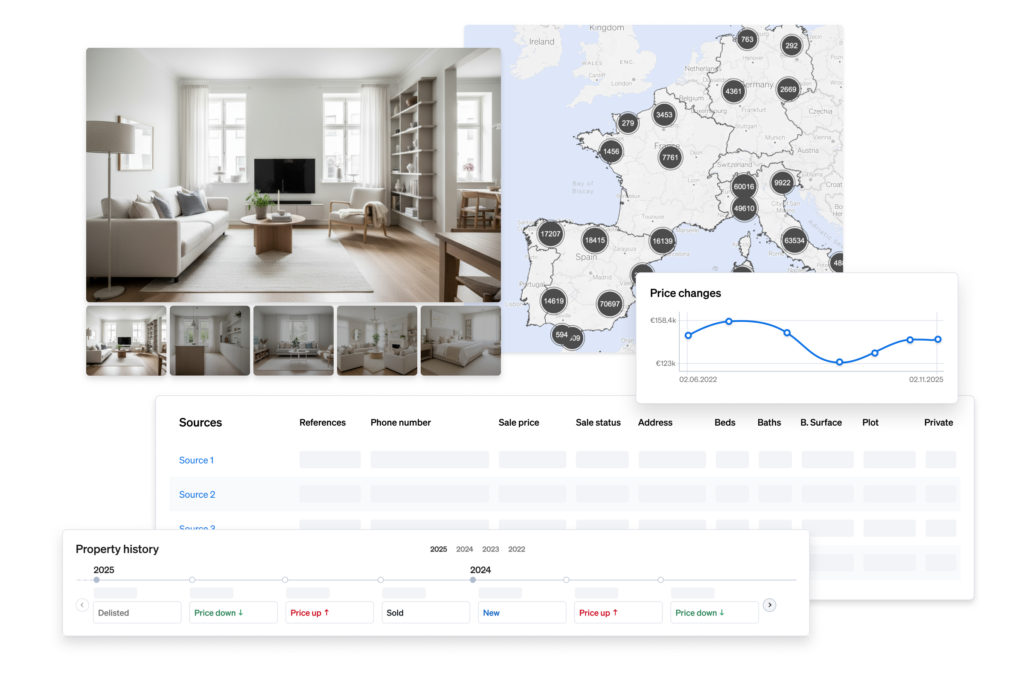 Our Property Sourcing API is data integration platform complete with all the information about all properties available on each market.