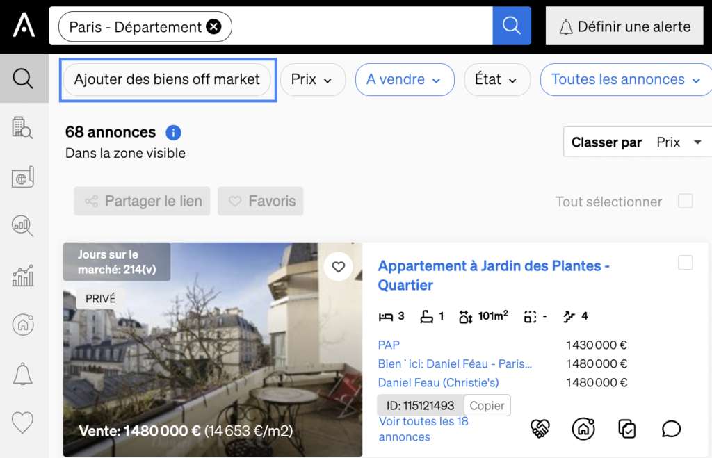 Comment ajouter des propriétés hors marché dans CASAFARI ?