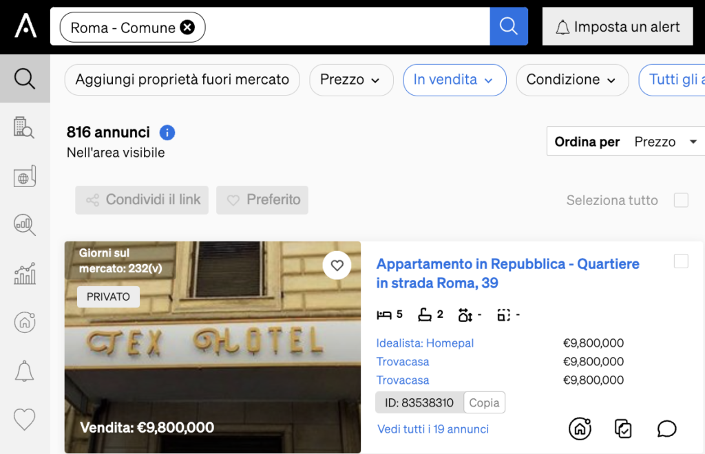 Come aggiungere immobili fuori mercato all'interno di CASAFARI