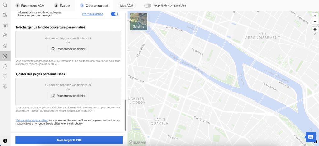Vous pourrez ajouter une présentation ou des pages personnalisées