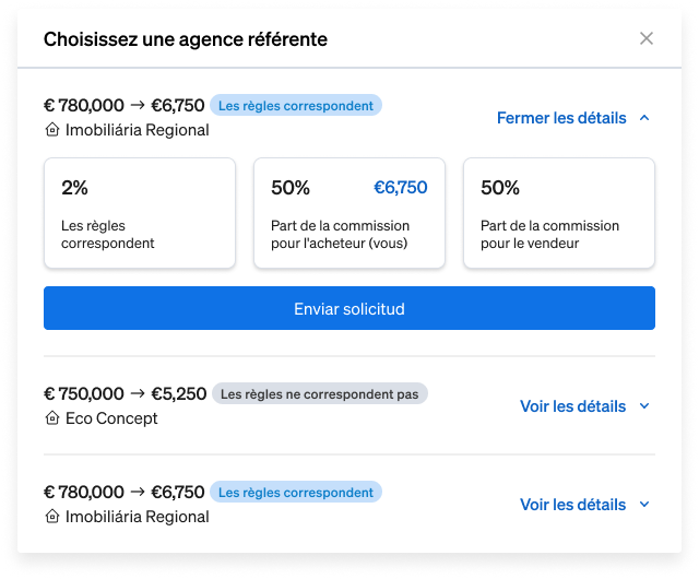 Négociation des commissions immobilières au sein de CASAFARI Connect