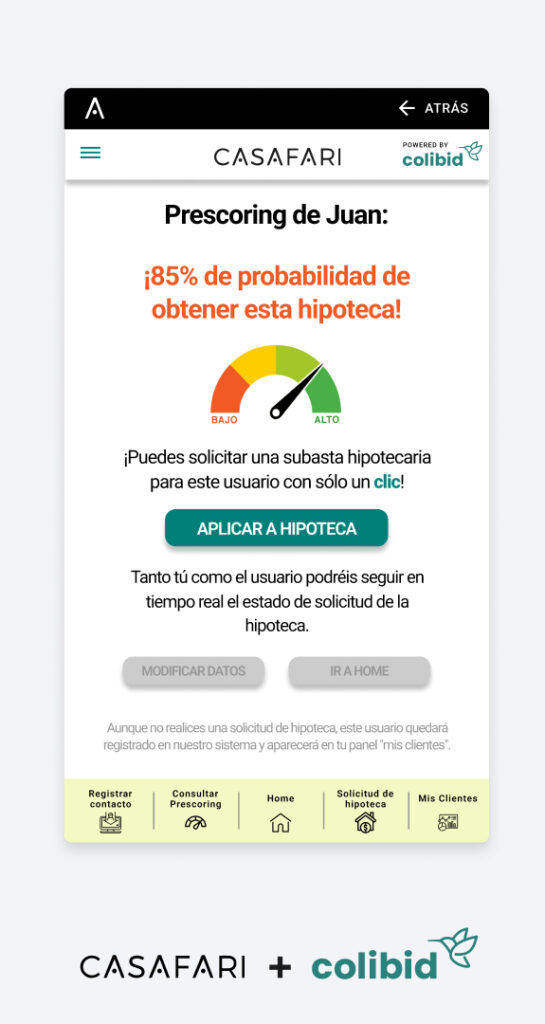 comprobación de la probabilidad de un cliente cualificarse para una hipoteca