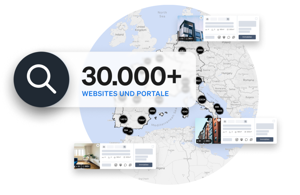CASAFARI verfügt über mehr als 30.000 Datenquellen zum Immobilienmarkt