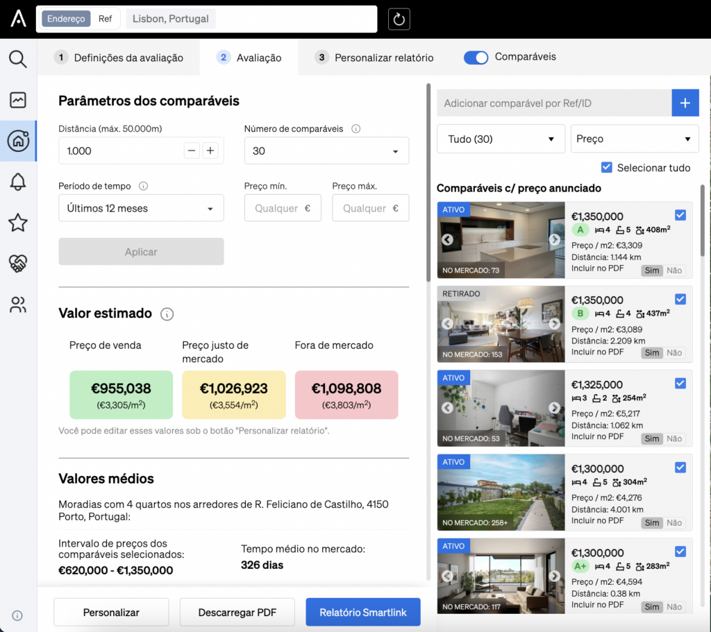 Criação de Smartlink na Avaliação de Imóveis da CASAFARI