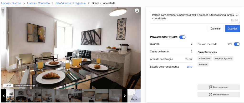 Editar o título de uma propriedade dentro da Página do Relatório de Propriedade para criar um SmartLink